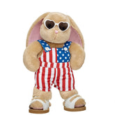 Pawlette™ Bunny Plush USA Overalls Gift Set
