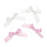 Pink & White Ribbon Bows 4 pc.
